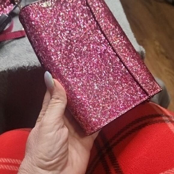 Kate Spade Sparkling Fuchsia Crossbody Bags With Storybook Lining Set Of 2 - Picture 8 of 16